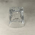 Vintage Heavy Glass Rocks Glasses Set of 4 Ice Cube Base Tumblers