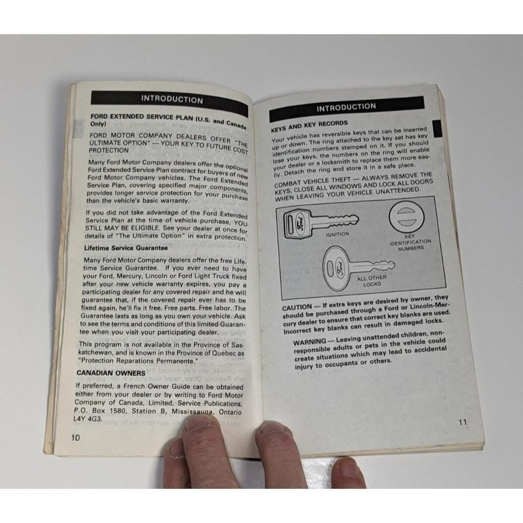 1988 Ford Mustang Owners Manual Guide Vintage Automotive Book