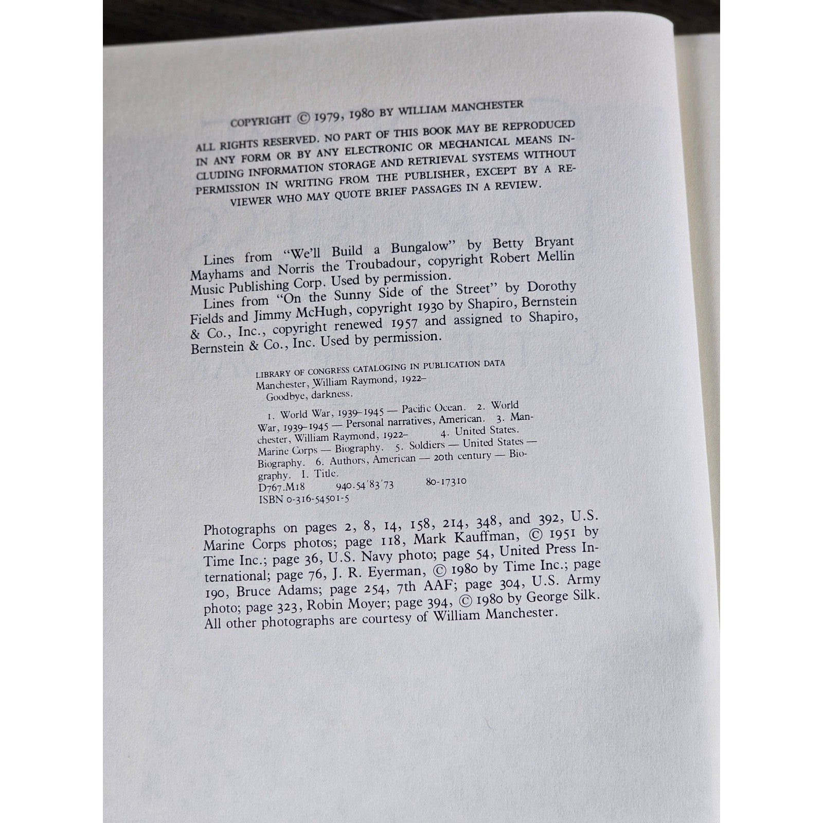 Goodbye Darkness William Manchester Hardcover 1979 Pacific War