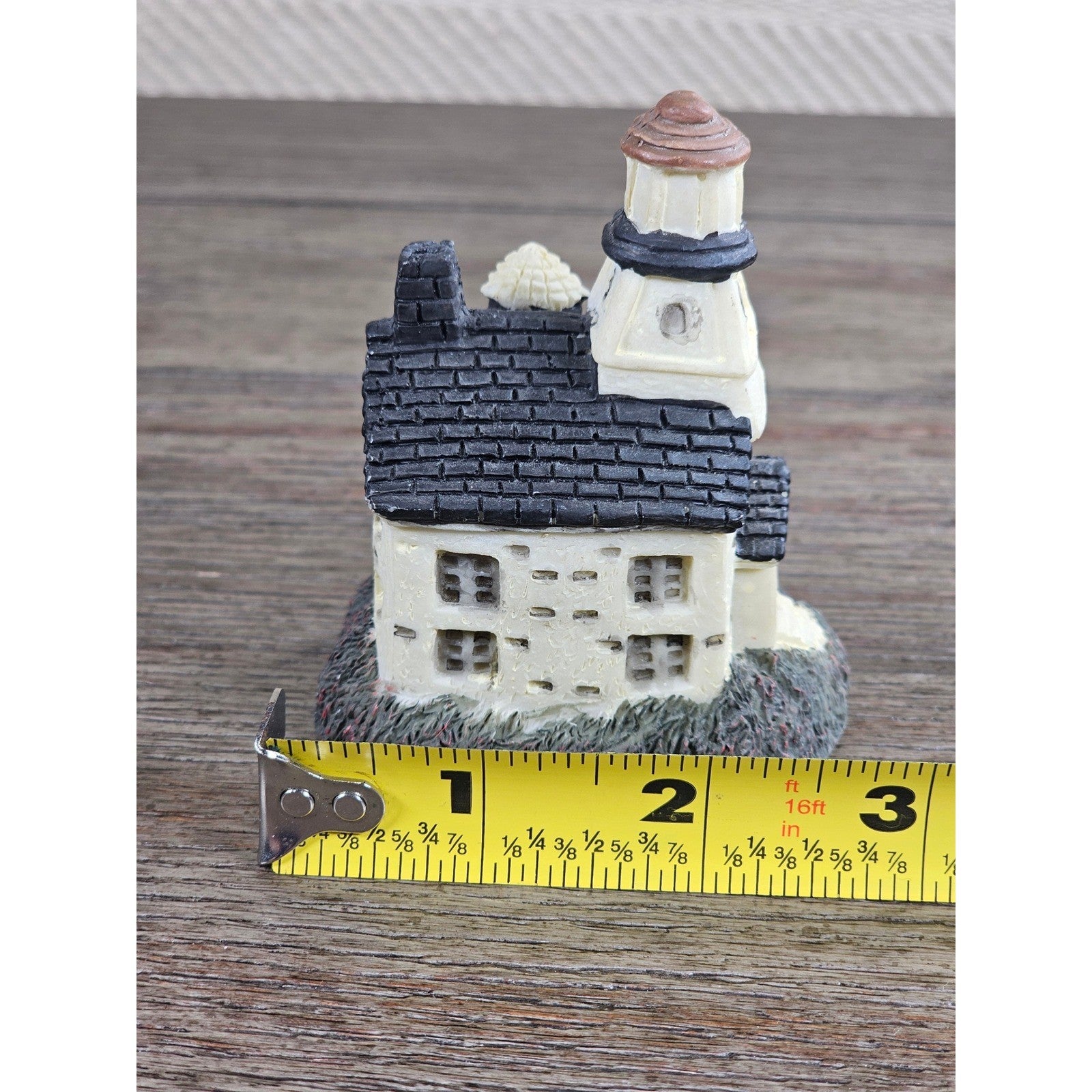Vintage Lighthouse House Figurine Mini Coastal Decor Resin Nautical
