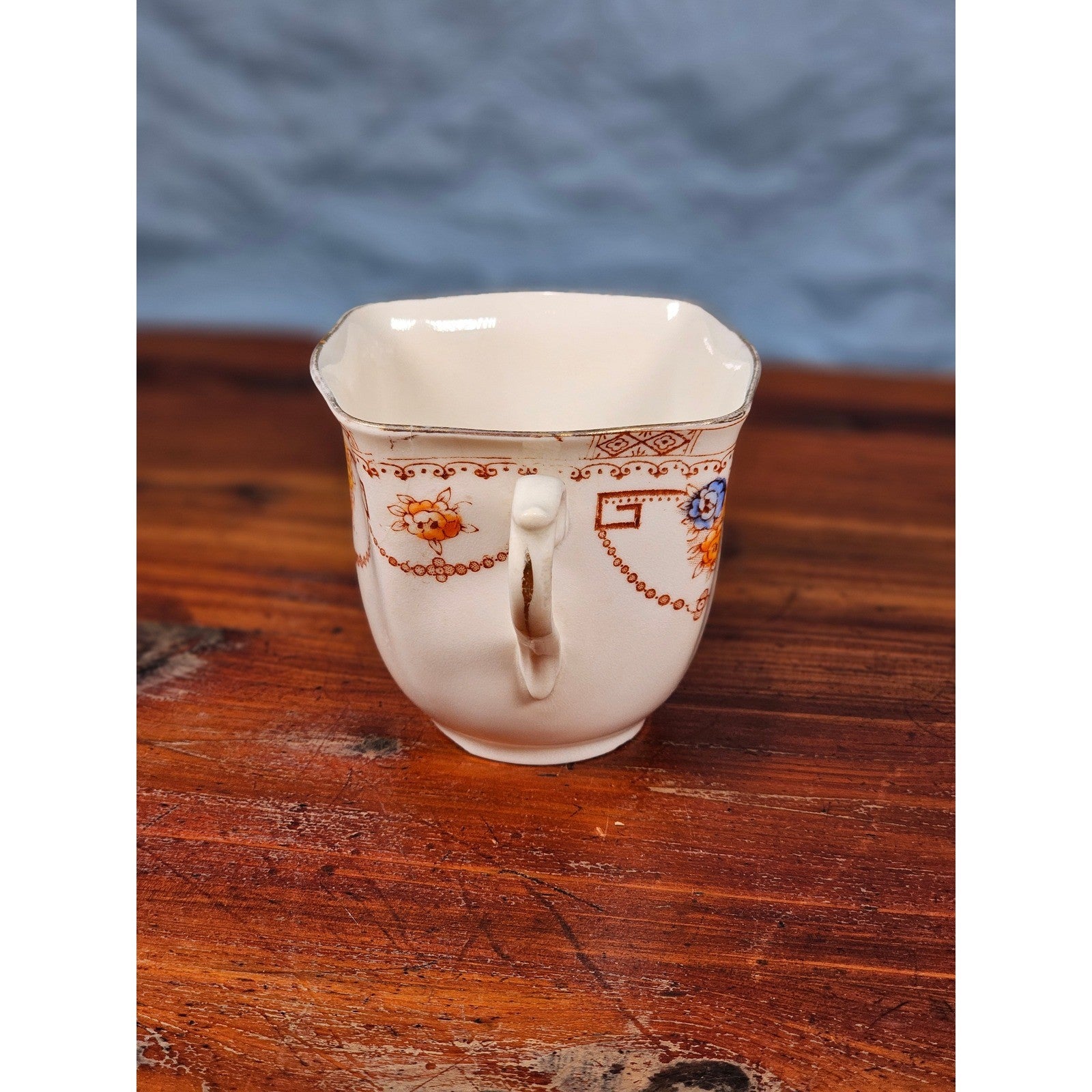 Vintage English Porcelain Teacup Floral Gold Trim Made in England