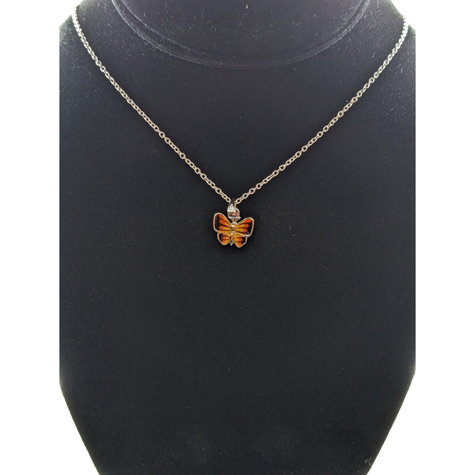 925 Sterling Silver Butterfly Pendant Necklace on 16 Inch Chain Gift Boxed