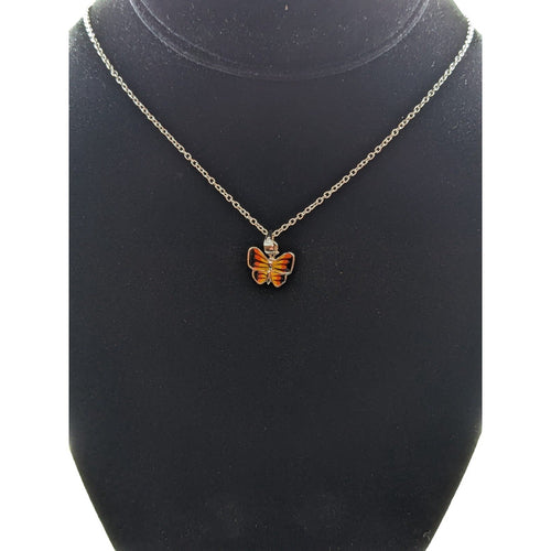 925 Sterling Silver Butterfly Pendant Necklace on 16 Inch Chain Gift Boxed