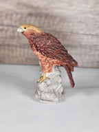 Vintage Ceramic Bald Eagle Figurine | 4" American Eagle Statue | Rustic Wildlife