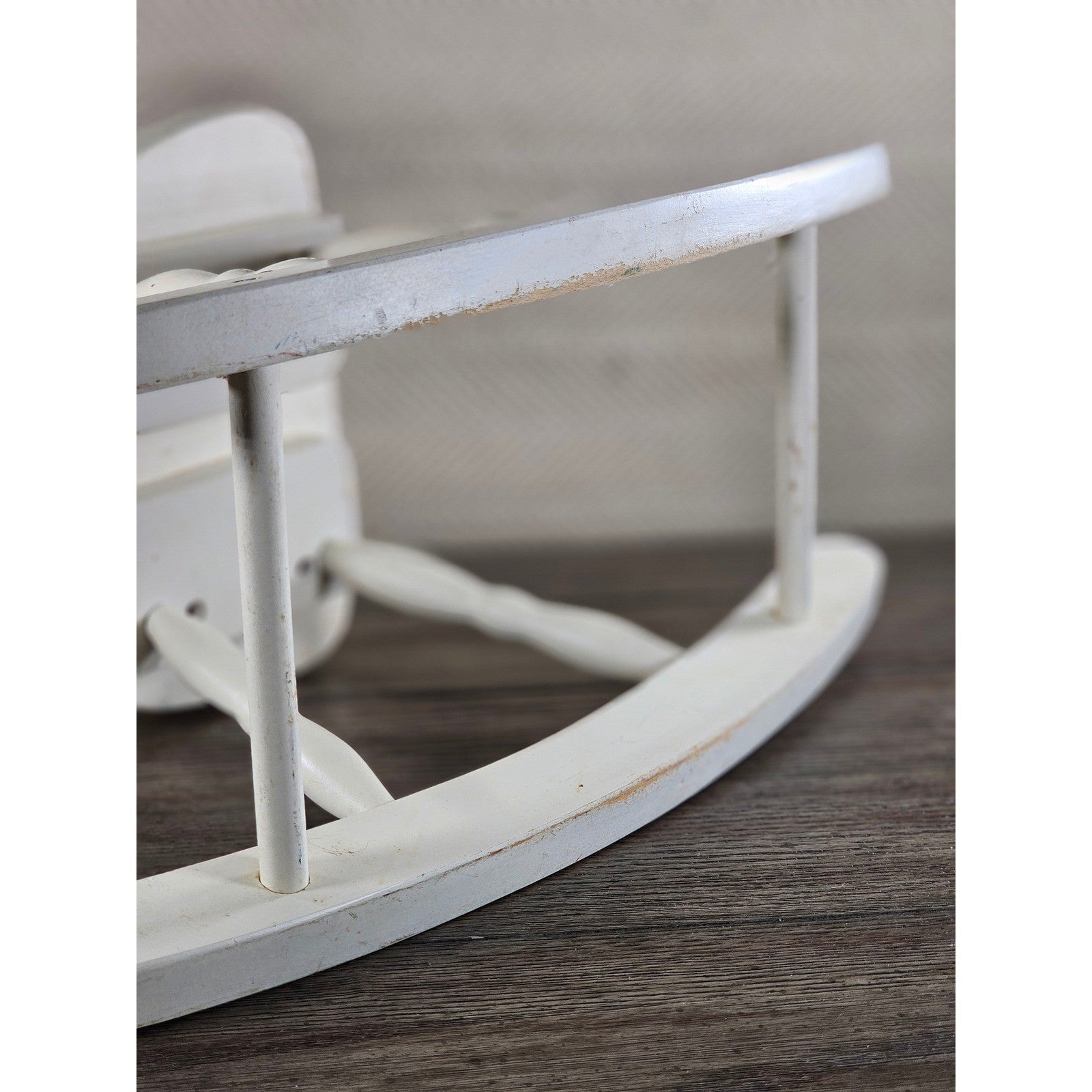 Vintage Wooden Doll Rocking Chair White 16" Cottage Style 80s 90s