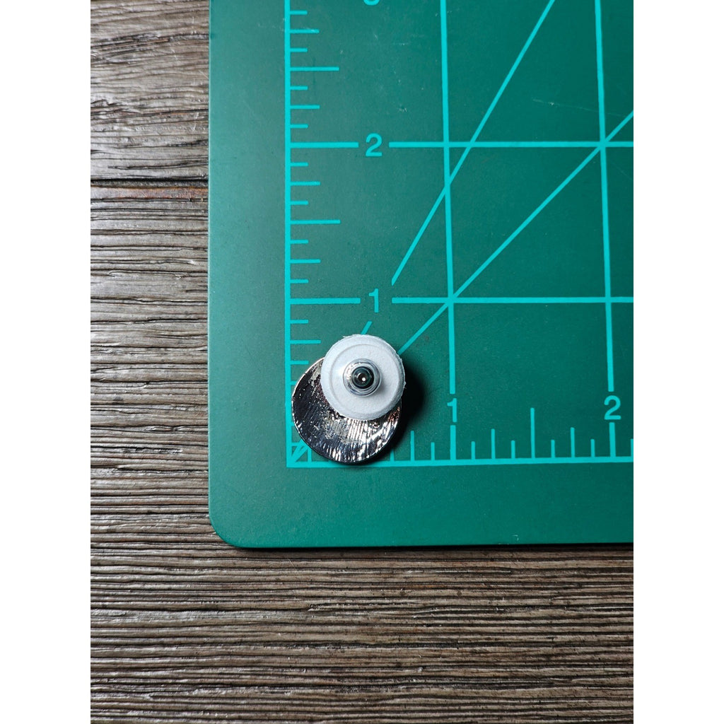 Vintage Silver Tone Textured Stud Earrings | Classic Round Statement Studs