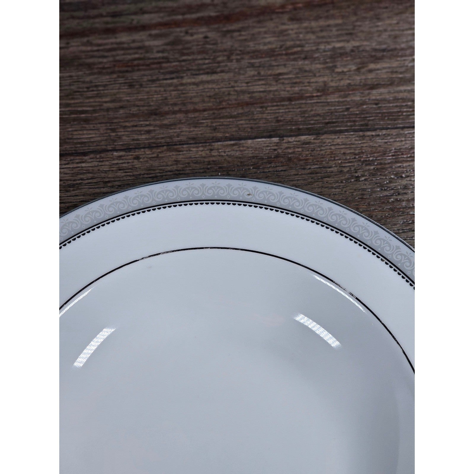 Mikasa Platinum Crown Fine China Rim Soup Bowl L3428 Vintage