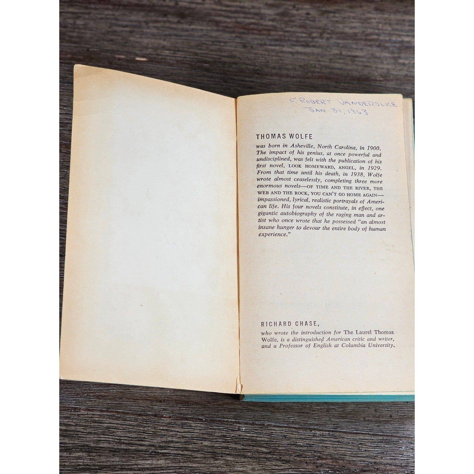 You Can't Go Home Again Thomas Wolfe 1962 Dell Laurel PB