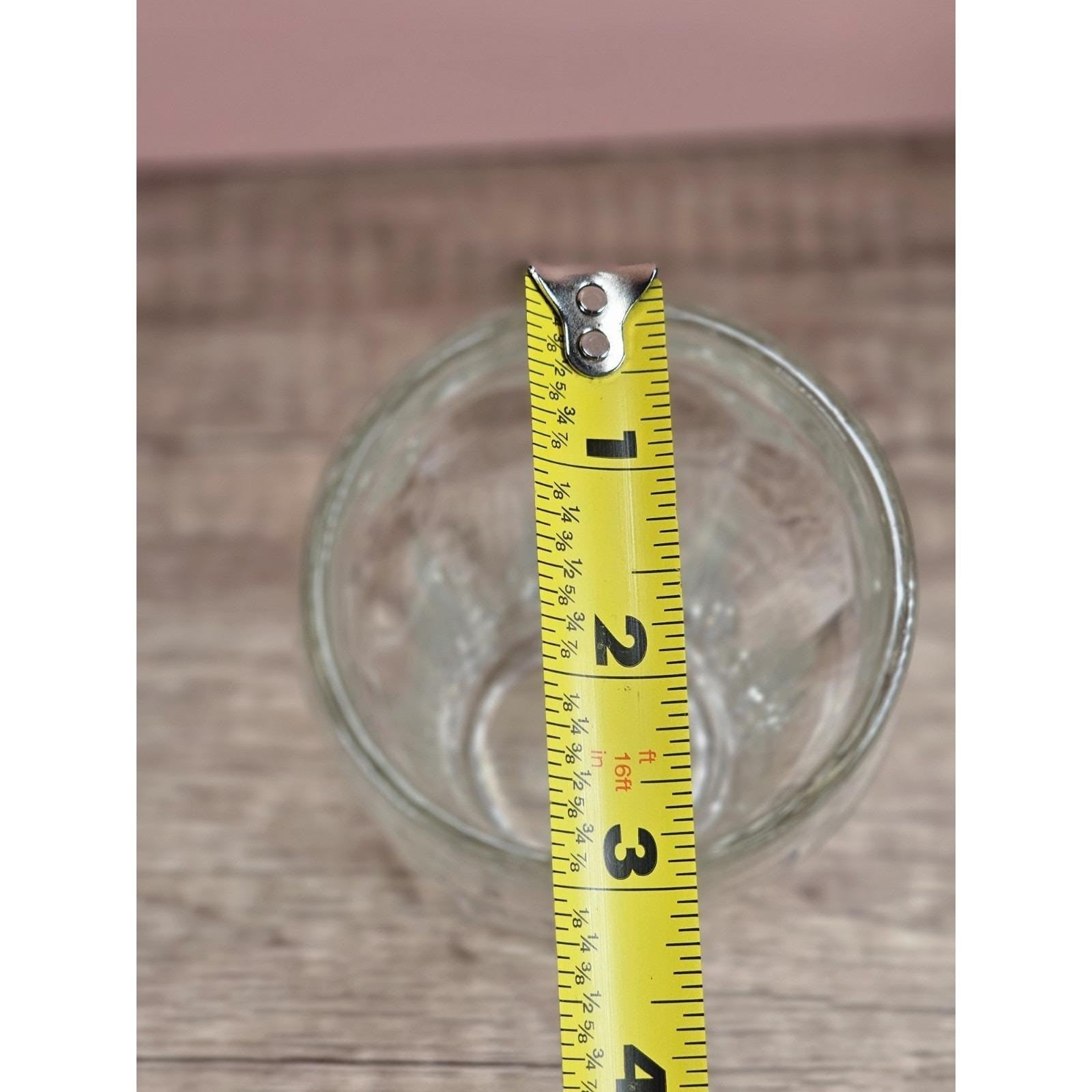 Vintage Crisa Paneled Clear Glass Tumblers | 5 Inch Tall Drinking Glasses