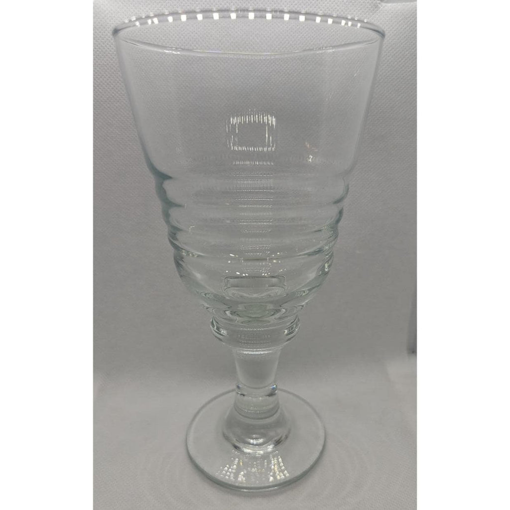 Libbey Sirrus Clear Goblet Ribbed Glass Water Wine Glass