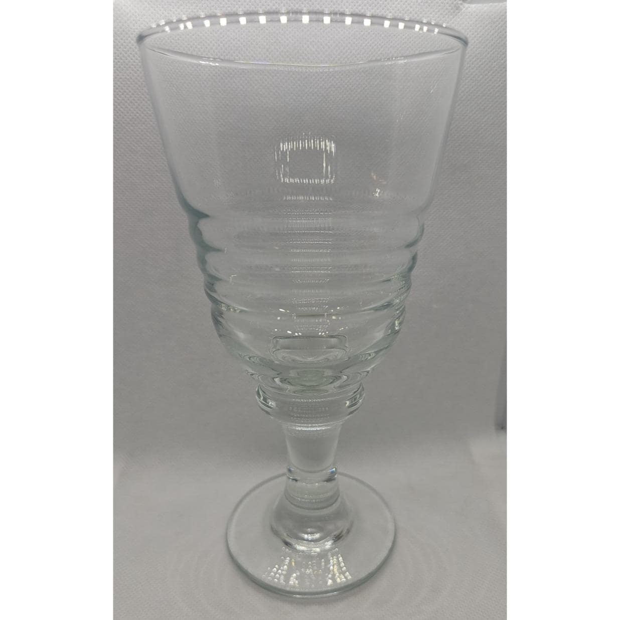 Libbey Sirrus Clear Goblet Ribbed Glass Water Wine Glass
