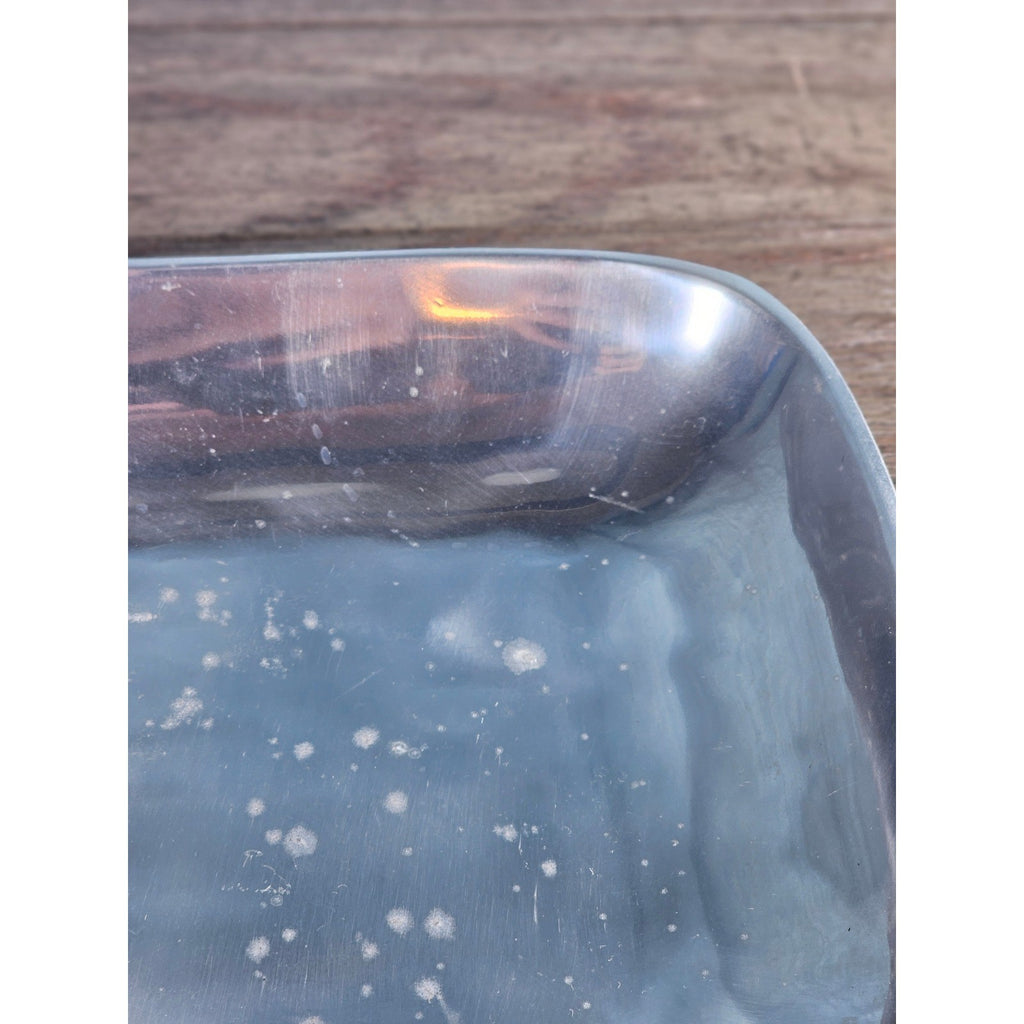 Vintage Towle Pintel Aluminum Serving Dish Square 9.5 Inch Made in India