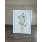 Textured Botanical Print Framed Wall or Tabletop Floral Decor