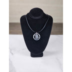 Vintage Swarovski Crystal Madonna Pendant 925 Silver Necklace