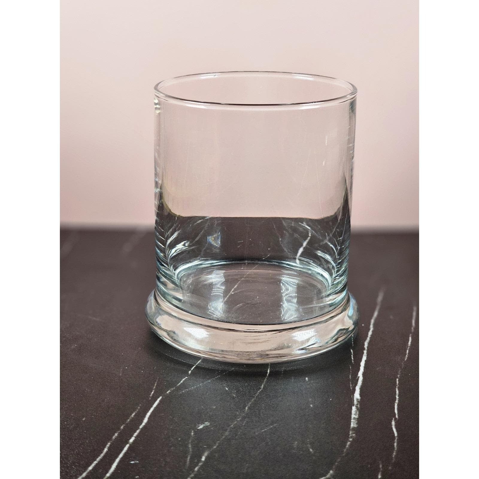 Vintage Clear Glass Votive Candle Holder Round Tealight Holder 4"