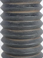 10 in Black Wood Accordion Candle Holder – Rustic Coastal Home Décor Accent