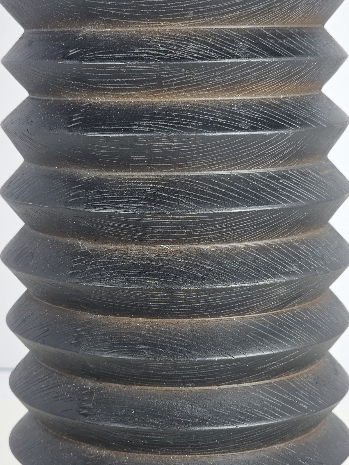 10 in Black Wood Accordion Candle Holder – Rustic Coastal Home Décor Accent