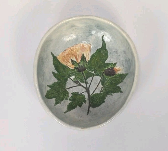 Salt Marsh Pottey Dish Flowering Maple Wall Art