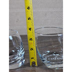 Set of 2 Chivas Etched Rocks Glasses 3.5 x 3 Inch Whisky Tumblers