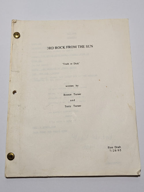 3rd Rock from the Sun First Draft Script “Truth or Dick” TV Sitcom 1995