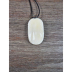 Vintage Buffalo Bone Carved Pendant Necklace Native American Style 2x1