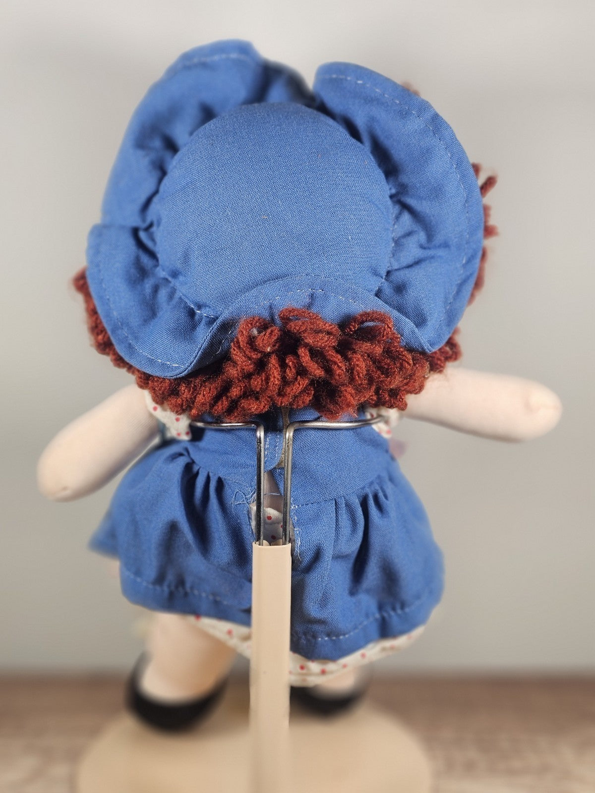 Vintage Russ Berrie "Amber" 1980s Cloth Doll With Original Hang Tag & Stand Polk