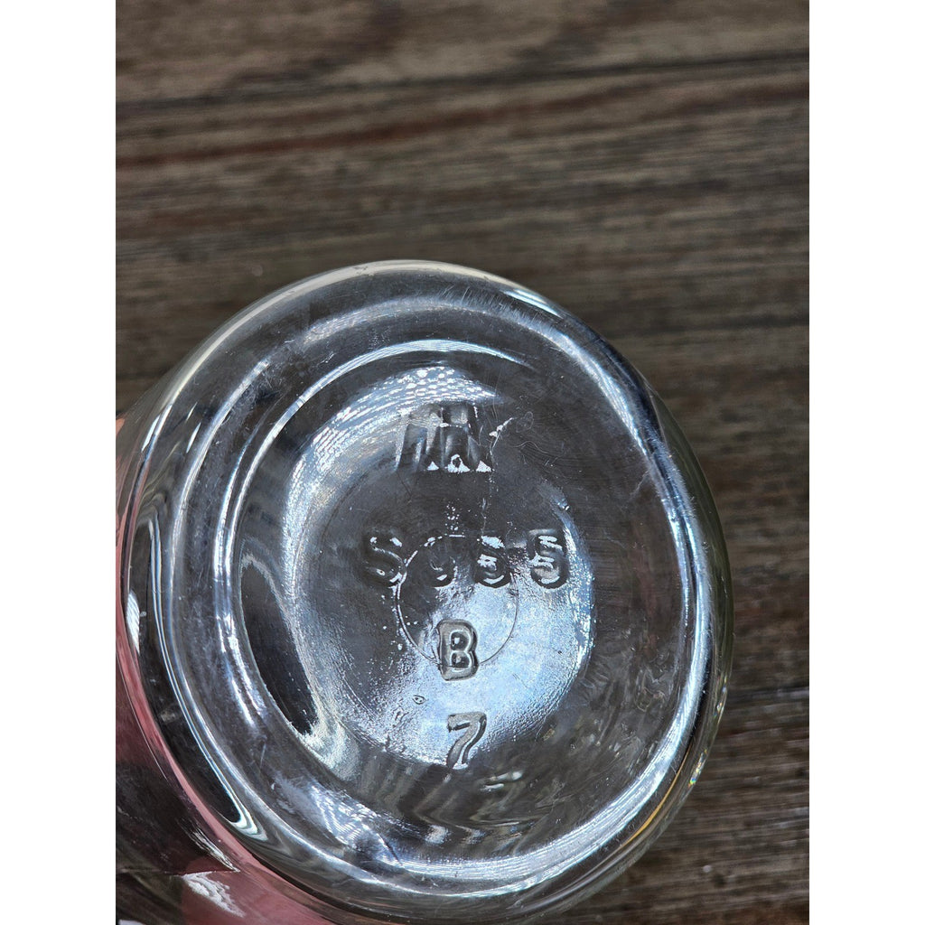 Vintage Atlas E-Z Seal Glass Jar Wire Bail Lid 5x3 Clear Embossed