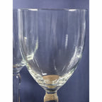 Set of 4 Vintage Crystal Water Goblets – Optic Pattern & Starburst Base