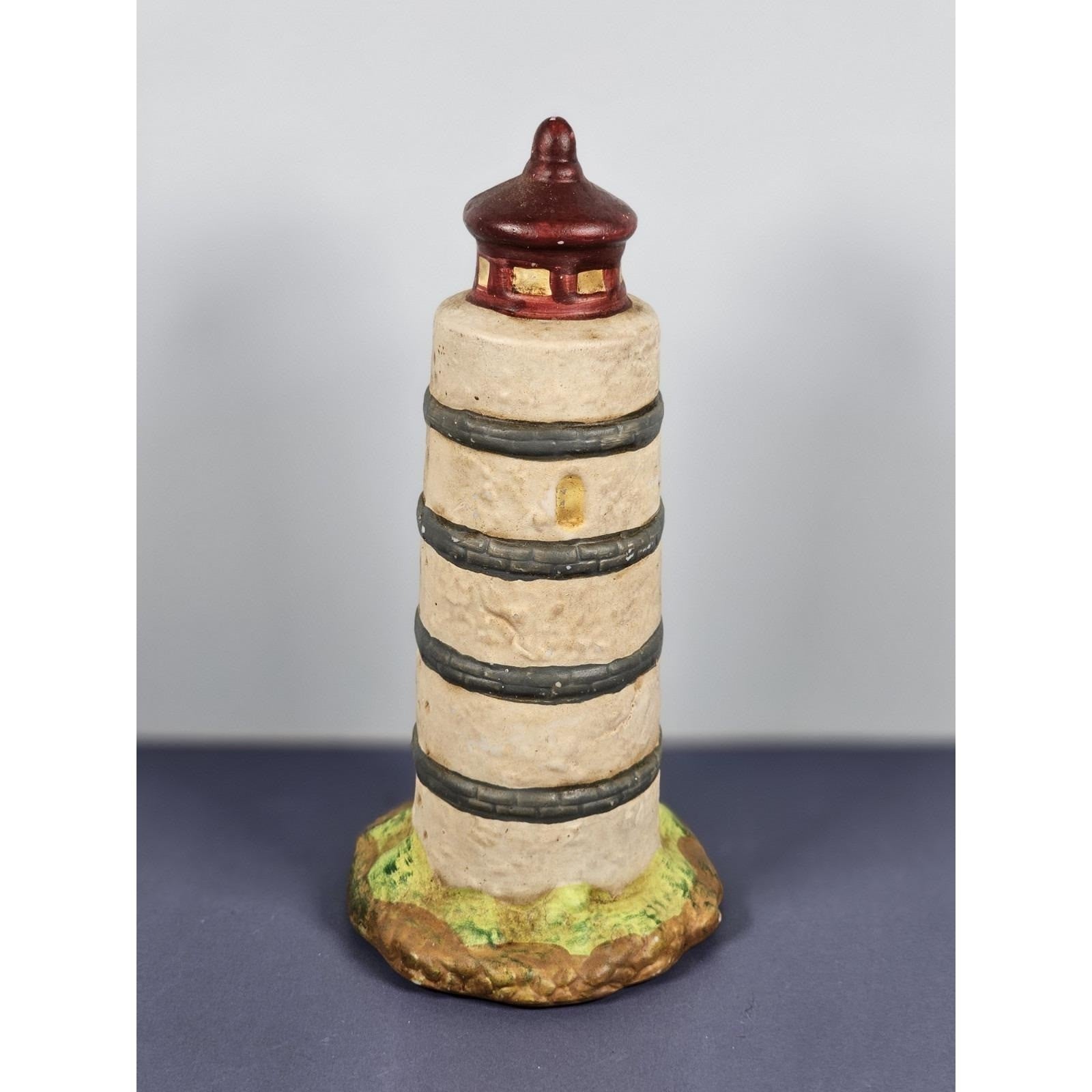 KS Collection Lighthouse Figurine Blue Stripe Nautical Decor