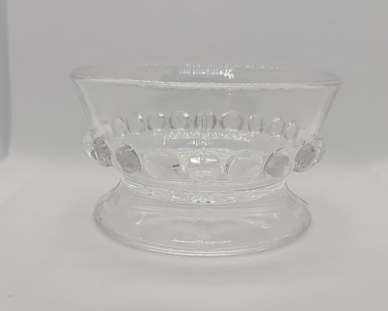 Vintage Clear Glass Sundae Dessert Dish 3.5″ Footed Ice Cream Bowl Rustic Decor