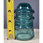 Vintage Hemingray No 9 Glass Insulator Blue May 2 1893