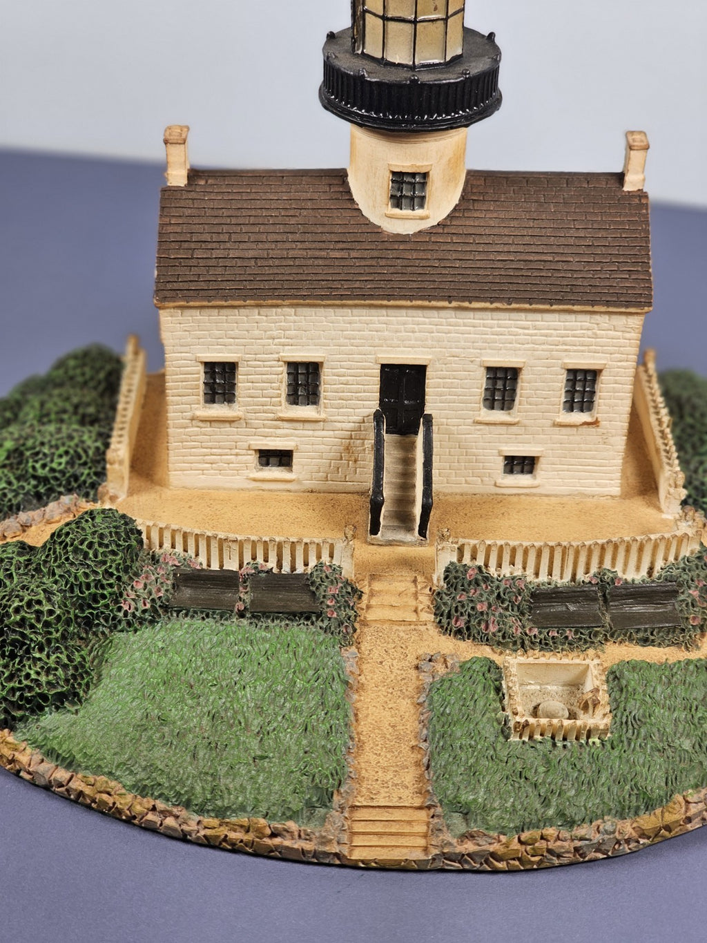 Vintage Old Point Loma Lighthouse sculpture by the Danbury Mint San Diego CA