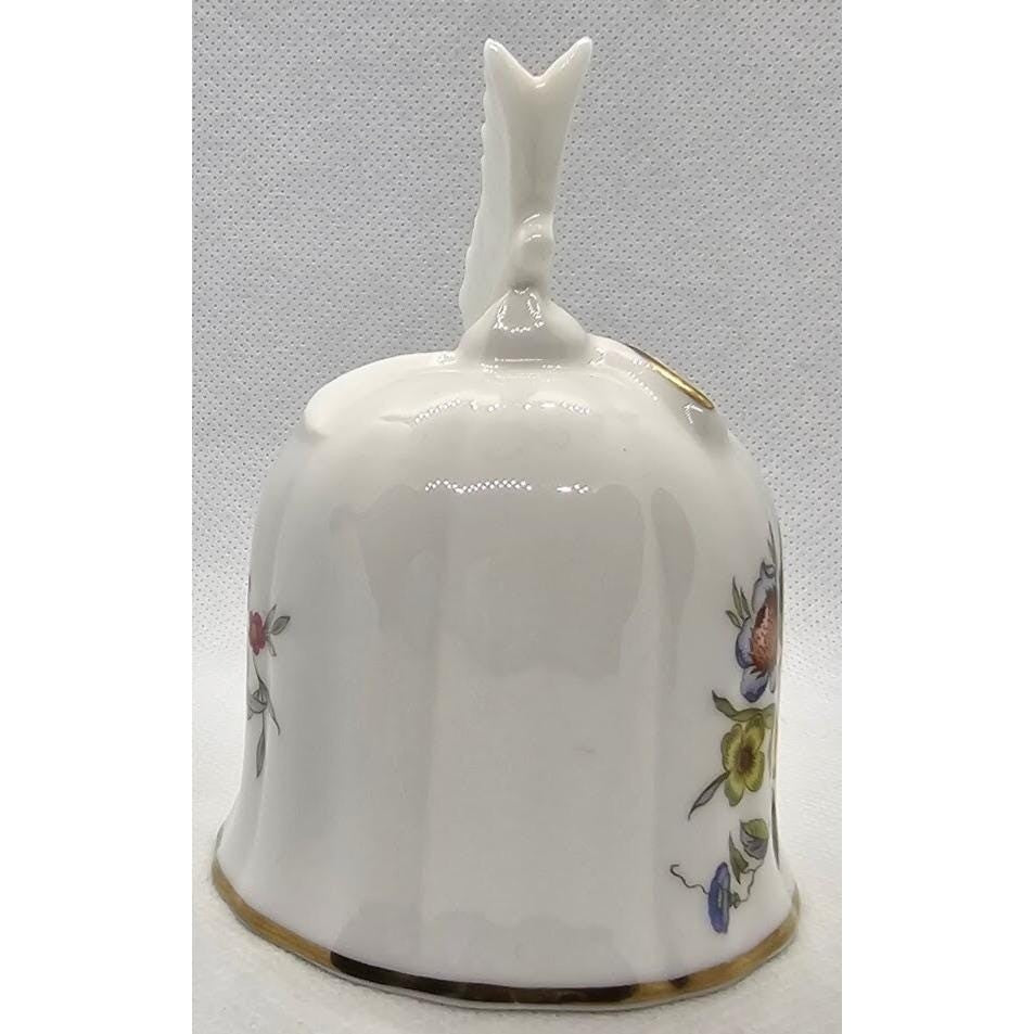 Royal Westminster Butterfly Bell Floral Gold Trim Vintage