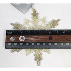Snowflake Ornaments Set Prismatic Glitter 4 Inch Plastic