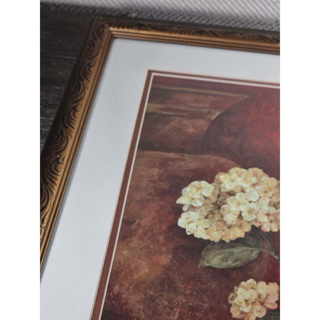 Tuscan Summer Floral Wall Art by Pamela Gladding Framed 18x22