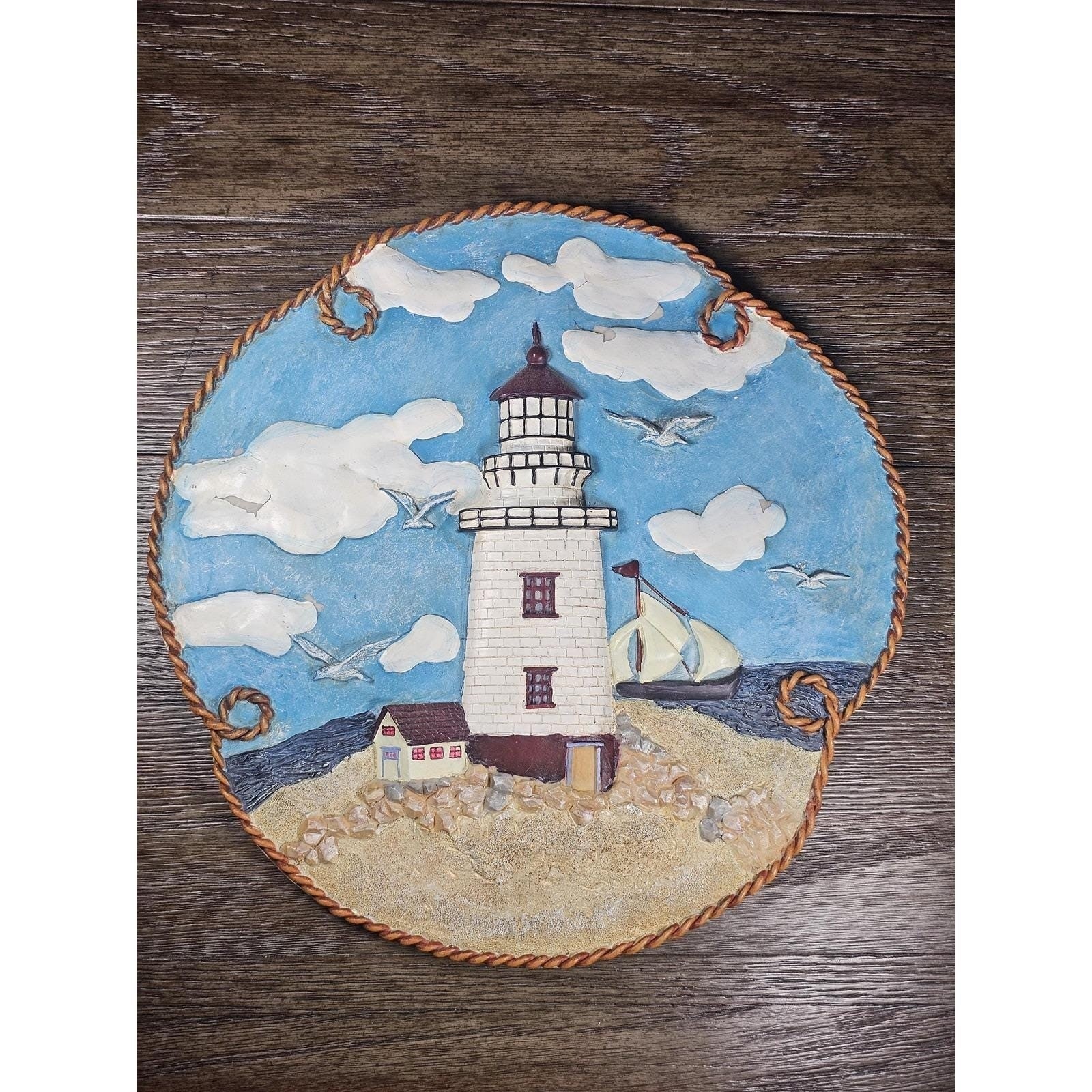 Ganz 3D Lighthouse Wall Decor Nautical Coastal Hanging