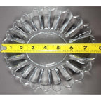 Vintage Clear Pressed Glass Oval Serving Platter Fluted Glass Dish