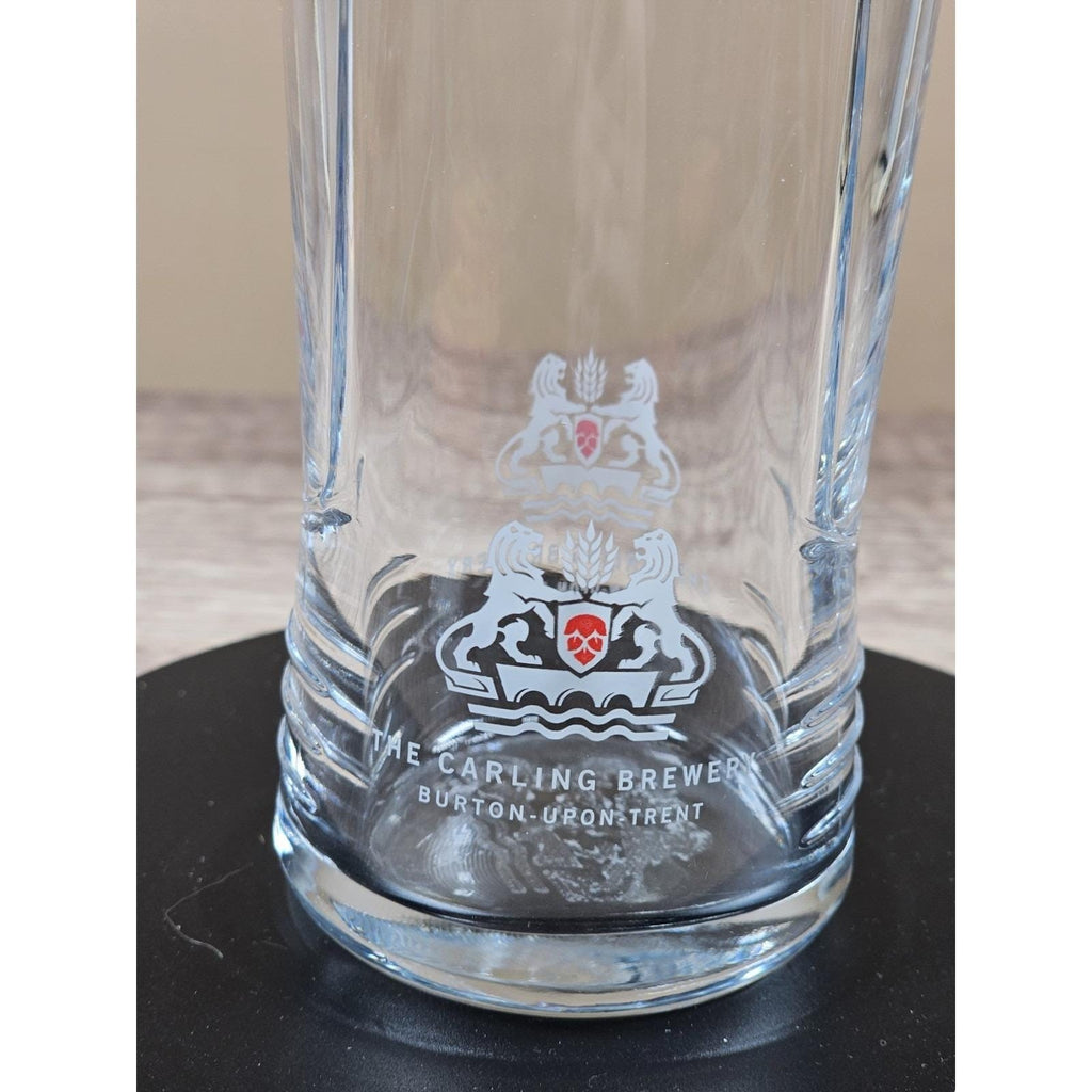 Vintage Carling Pint Glass Tumbler Clear Barware 8 Inch Beer Glass