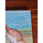 Original Coastal Sandpiper Acrylic Painting on Canvas Signed OOAK Wall Art