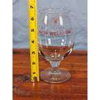 Vintage New Belgium Brewing Tulip Beer Glass Red Logo Stemmed