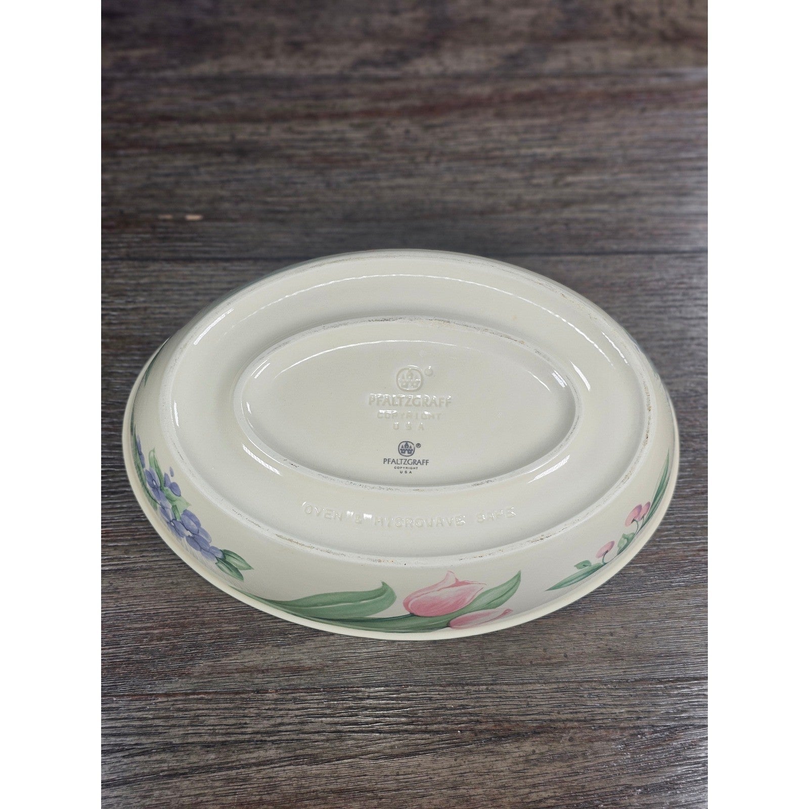 Vintage Pfaltzgraff Floral Oval Baking Dish Oven Microwave Safe USA