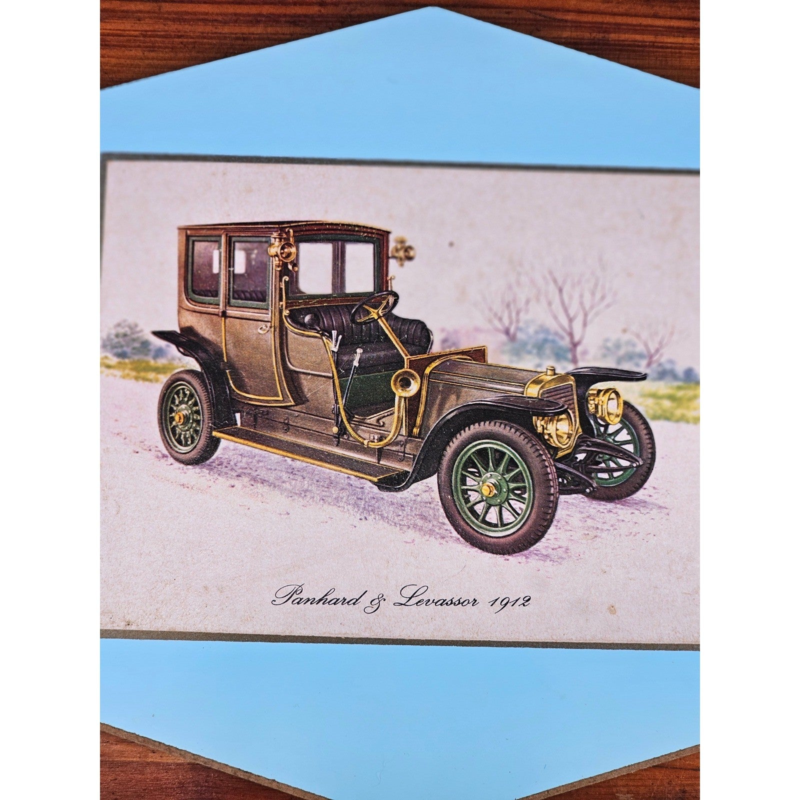 Vintage Panhard & Levassor 1912 Automobile Wall Plaque 11.5 x 8