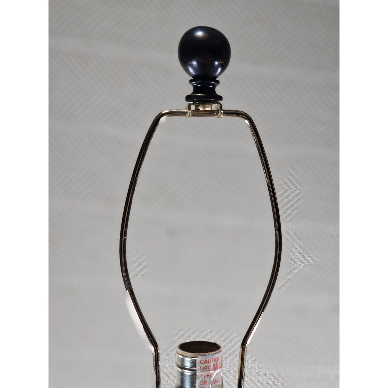 Vintage Wood Table Lamp 30" Tall Black Gold Distressed Base