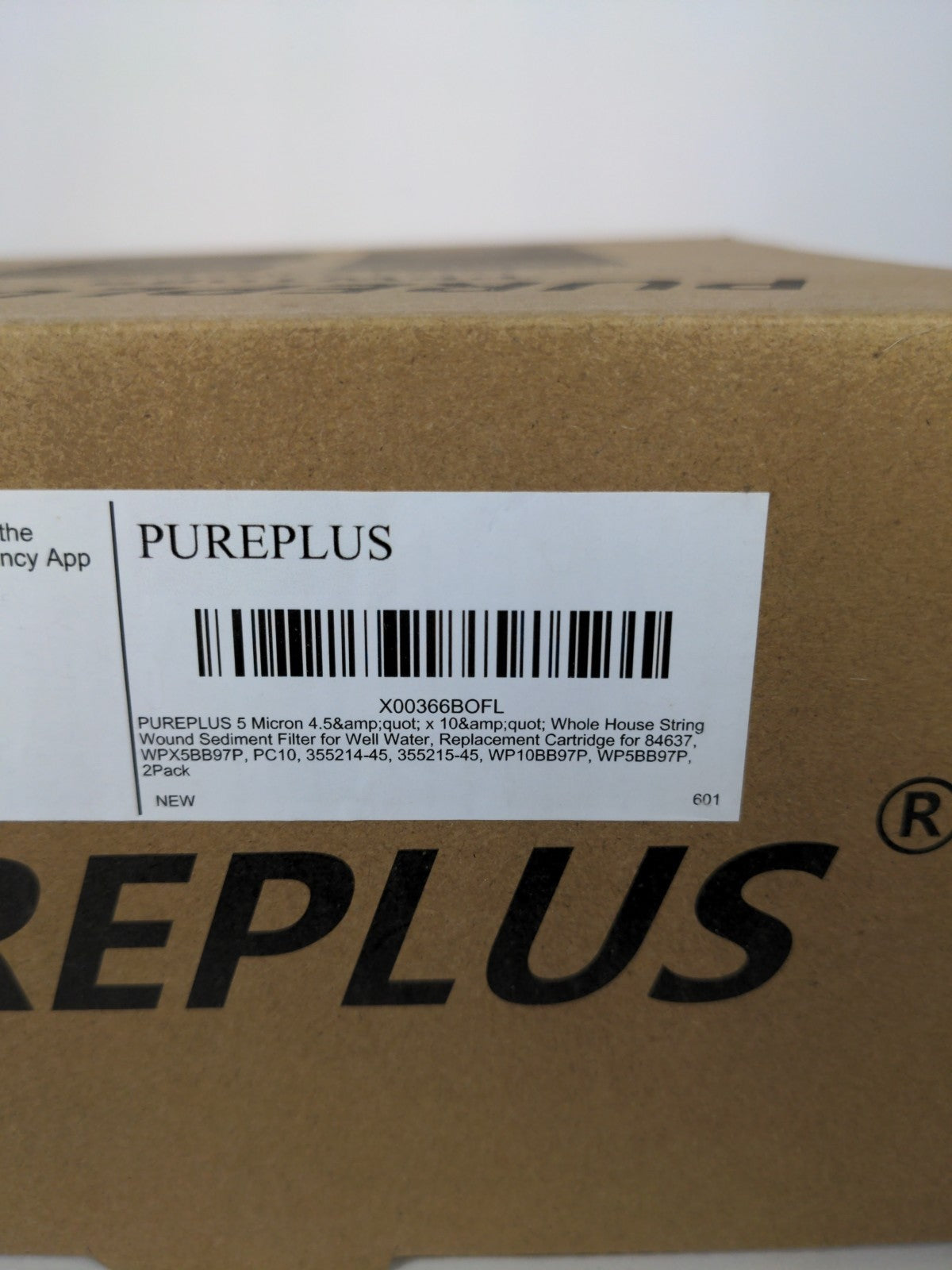 Pack of 2 Pureplus 10" x 4.5" Sediment String Wound Water Filter PPW10BB