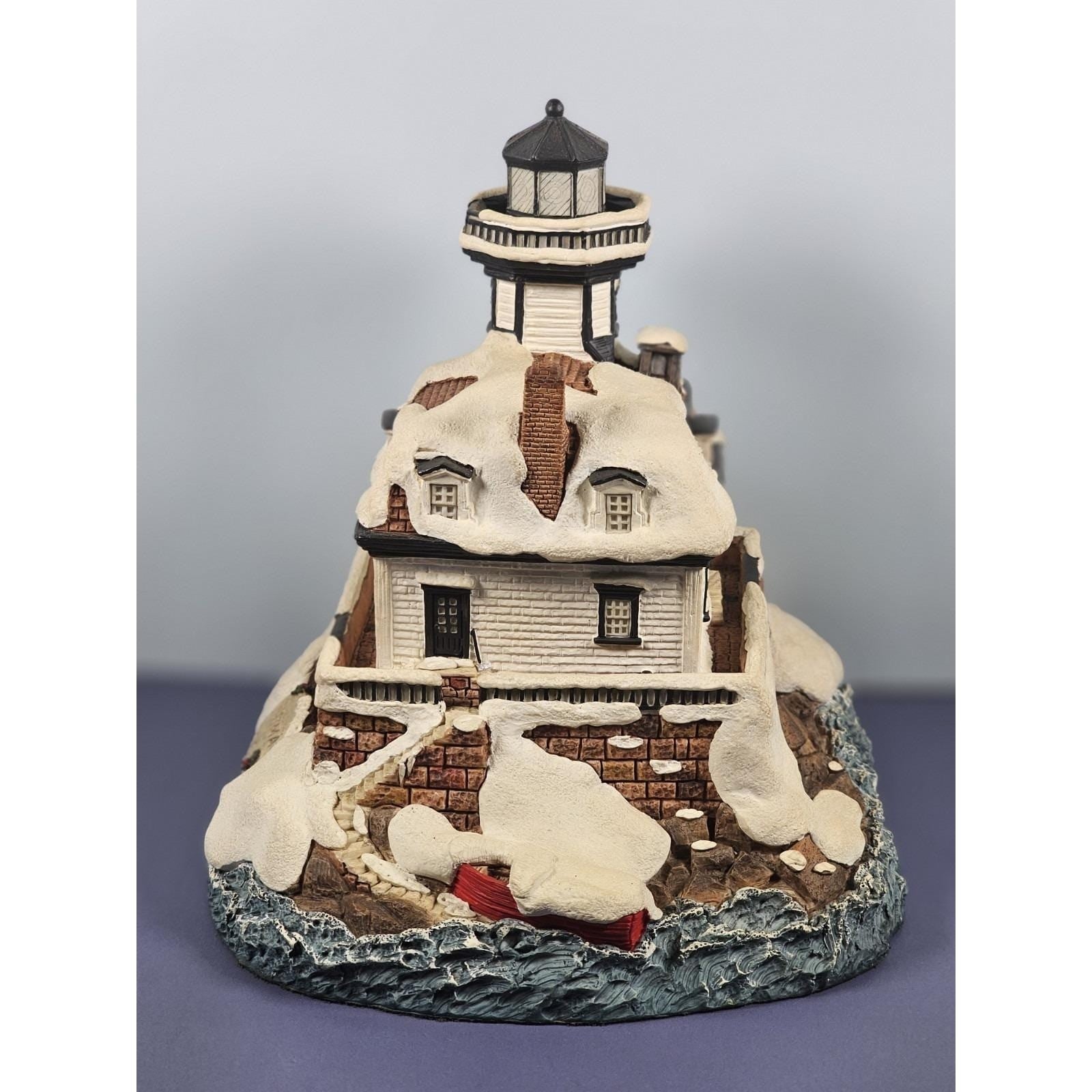 Harbour Lights Colchester Reef Lighthouse 1996 COA Winter