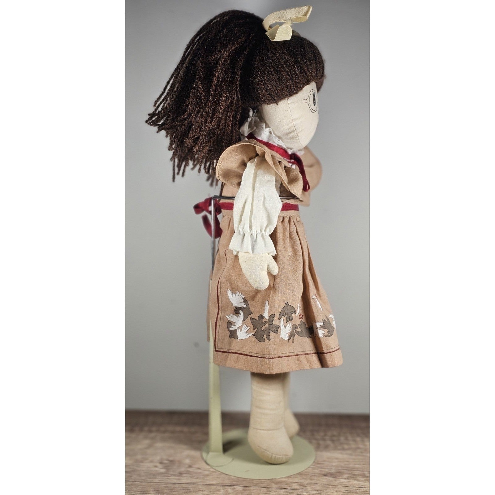 Vintage 17" Handmade Cotton Girl Doll