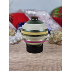 Vintage Hand Blown Glass Christmas Ornaments Stripes Stars Set of 3