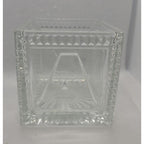 Vintage Mikasa Crystal Baby Keepsake Box BABY Glass Memory Box