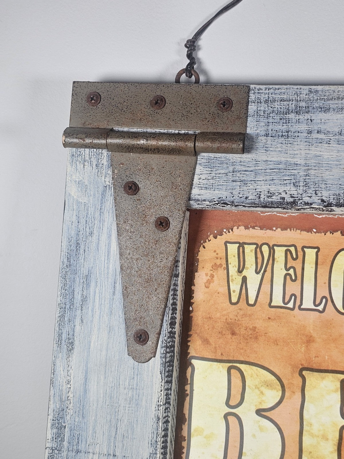 Welcome to the Beach wooden hanging Sign -Restaurant-Home decor 14.5" x 12.5"