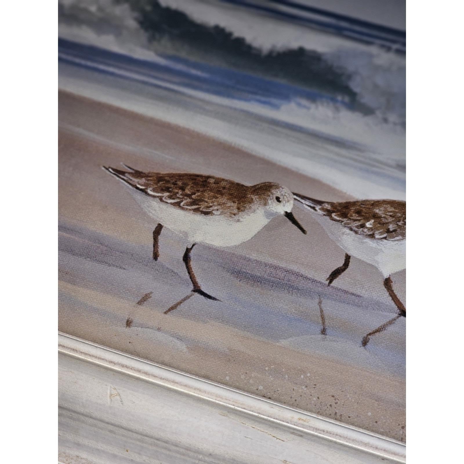 Jacqueline Penney Coastal Shorebirds Lighthouse Framed Art Signed
